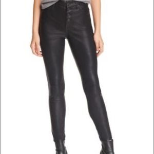 BlankNYC  Faux Leather Exposed Button Fly Pants NEW